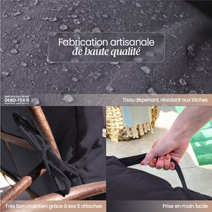 Coussin pour bain de soleil capitonné