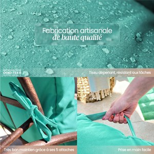 Coussin pour bain de soleil capitonné