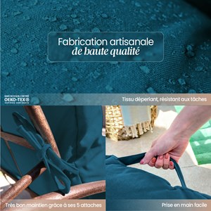 Coussin pour bain de soleil capitonné