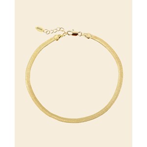 Chaine de cheville serpentine or