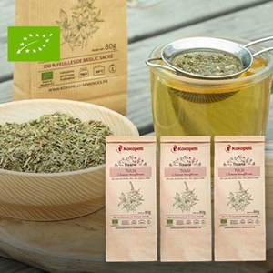 Lot de 3 tisanes de basilic sacré tulsi