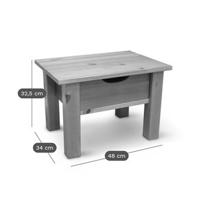 Table de chevet 1 tiroir bois massif tania