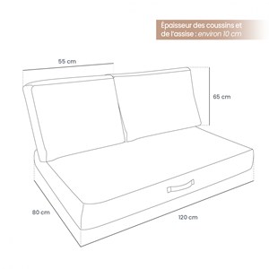 Kit coussins de palette déhoussables