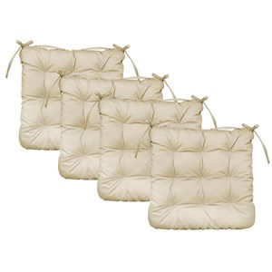 Lot 4 galettes capitonnées pour chaise