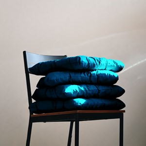 Lot 4 galettes capitonnées pour chaise