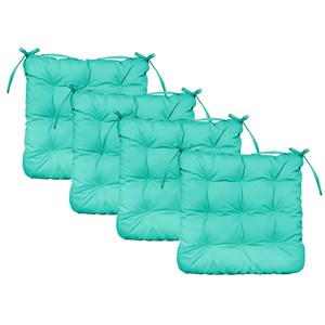 Lot 4 galettes capitonnées pour chaise