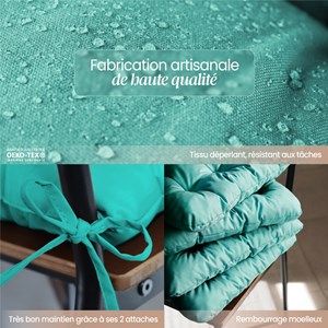 Lot 4 galettes capitonnées pour chaise