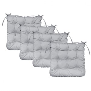 Lot 4 galettes capitonnées pour chaise