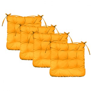 Lot 4 galettes capitonnées pour chaise