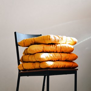 Lot 4 galettes capitonnées pour chaise