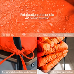 Lot 4 galettes capitonnées pour chaise