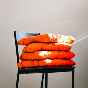 Lot 4 galettes capitonnées pour chaise