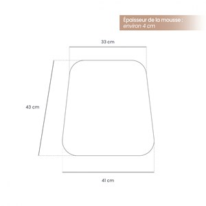Lot 4 galettes déhoussables pour chaise