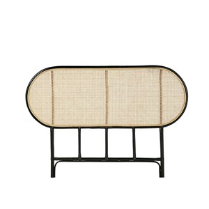 Tête de lit en rotin et cannage