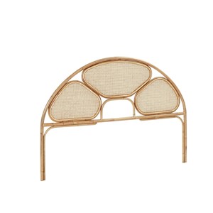 Tête de lit 3 panneaux cannage et rotin