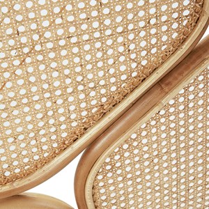 Tête de lit 3 panneaux cannage et rotin