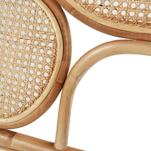 Tête de lit 3 panneaux cannage et rotin