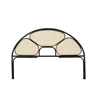 Tête lit en cannage rotin noir