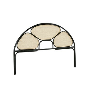 Tête lit en cannage rotin noir