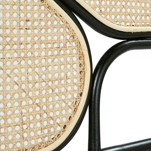 Tête lit en cannage rotin noir