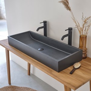 Vasque en béton noir