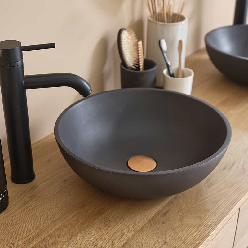 Vasque bol en beton gris