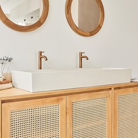 Vasque en béton beige