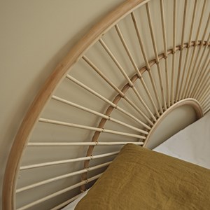 Tête de lit bohème en rotin 160 cm