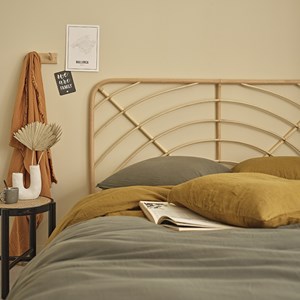 Tête de lit bohème en rotin 160 cm