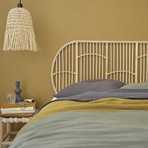 Tête de lit bohème en rotin 160 cm