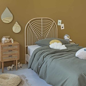 Tête de lit bohème en rotin 90 cm