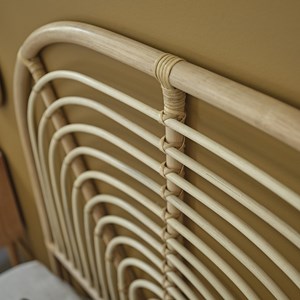 Tête de lit bohème en rotin 90 cm