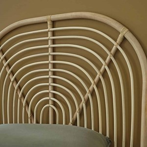Tête de lit bohème en rotin 90 cm