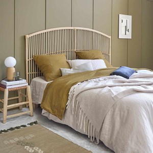 Tête de lit haute en rotin 180 cm