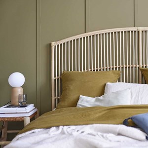 Tête de lit haute en rotin 180 cm