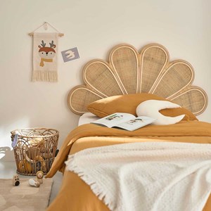 Tête de lit bohème rotin et cannage 90cm