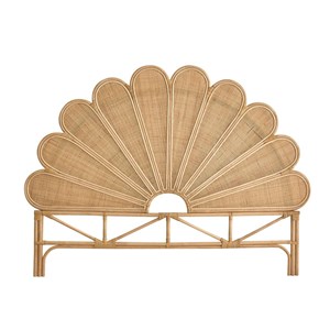 Tête de lit bohème en rotin et cannage