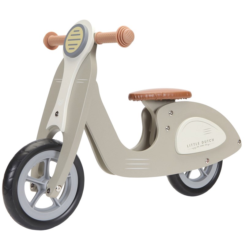 Little Dutch - Draisienne scooter en bois vert olive