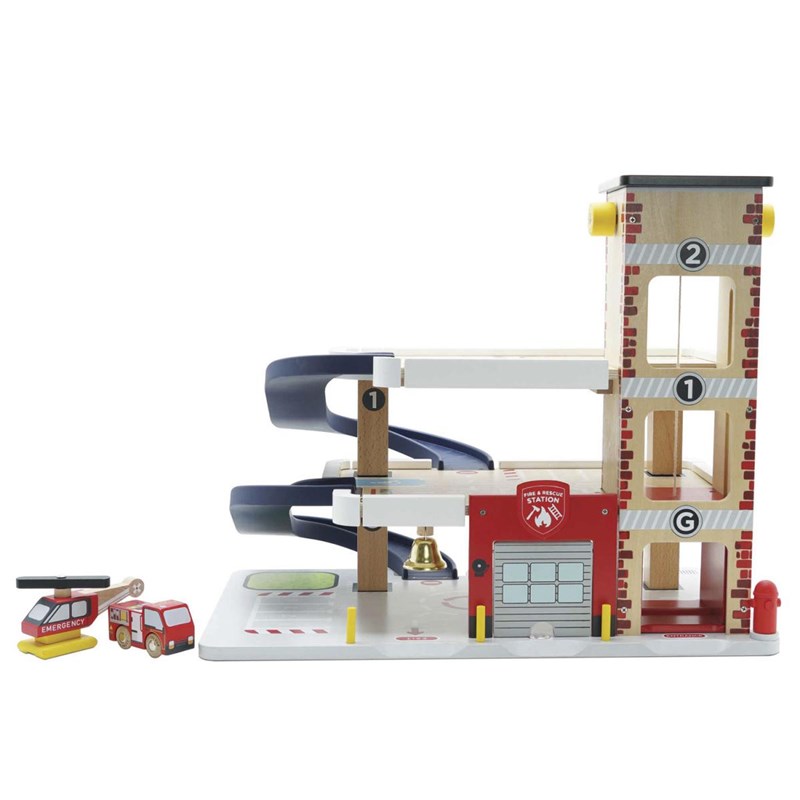 Le Toy Van - Caserne des pompiers avec hélicoptère