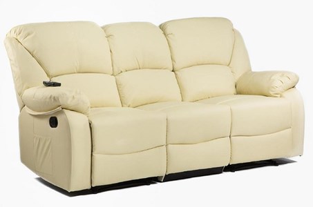 Canapé beige 3 places massant-chauffant Beige