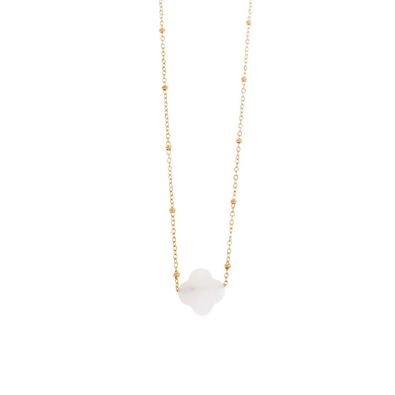 Paloma de Bahia - Collier trebol – agate blanche