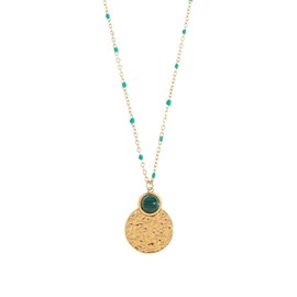 Collier martelado – malachite