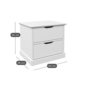 Table de chevet 2 tirois bois massif théa