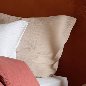 Taie d'oreiller gaze de coton 65 x 65 cm