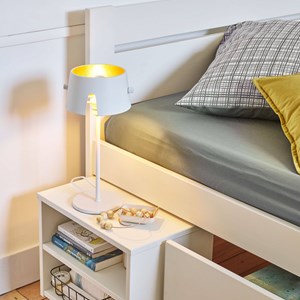 Lit rangement bois massif tara 160 x 200 cm