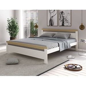 Lit avec rangements en option bois massif tiaré 140 x 200 cm