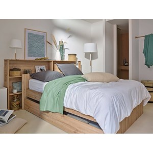 Lit rangement nature 140 x 190 cm