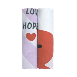 Lot de 2 maxi langes en mousseline