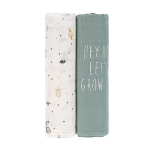 Lot de 2 maxi langes en mousseline