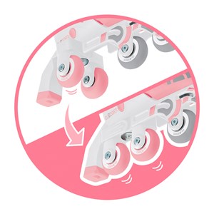 Rollers évolutifs 2-en-1 taille xs-s du